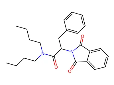 N,N-dibutyl-2-(1,3-dioxoisoindol-2-yl)-3-phenylpropanamide structure