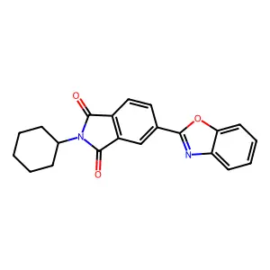 5-(1,3-Benzoxazol-2-yl)-2-cyclohexylisoindole-1,3-dione structure