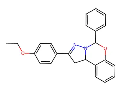 2-(4-Ethoxyphenyl)-5-phenyl-1,10b-dihydropyrazolo[1,5-c][1,3]benzoxazine structure