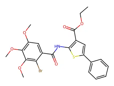 Ethyl 2-[(2-bromo-3,4,5-trimethoxybenzoyl)amino]-5-phenylthiophene-3-carboxylate structure