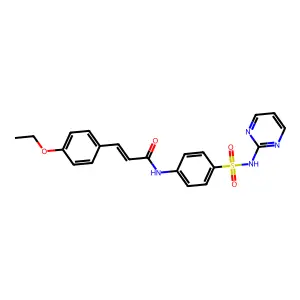 (2E)-3-(4-ethoxyphenyl)-N-[4-(pyrimidin-2-ylsulfamoyl)phenyl]prop-2-enamide structure