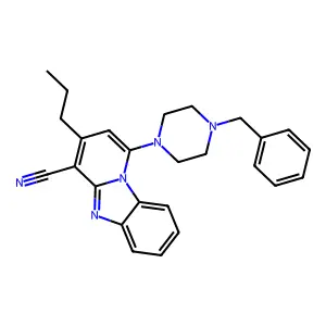 1-(4-Benzylpiperazin-1-yl)-3-propylpyrido[1,2-a]benzimidazole-4-carbonitrile structure