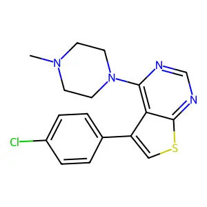 5-(4-Chlorophenyl)-4-(4-methylpiperazin-1-yl)thieno[2,3-d]pyrimidine structure
