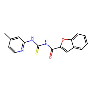 N-[(4-methylpyridin-2-yl)carbamothioyl]-1-benzofuran-2-carboxamide structure