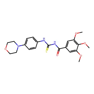 N-[4-(4-morpholinyl)phenyl]-N'-(3,4,5-trimethoxybenzoyl)thiourea structure