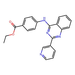 Ethyl 4-((2-(pyridin-3-yl)quinazolin-4-yl)amino)benzoate structure