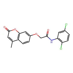 N-(2,5-dichlorophenyl)-2-(4-methyl-2-oxochromen-7-yl)oxyacetamide structure