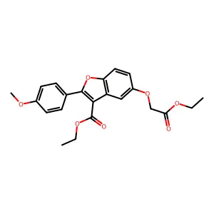 Ethyl 5-(2-ethoxy-2-oxoethoxy)-2-(4-methoxyphenyl)-1-benzofuran-3-carboxylate structure