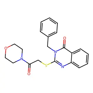 3-Benzyl-2-(2-morpholin-4-yl-2-oxoethyl)sulfanylquinazolin-4-one structure