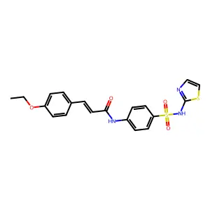 (2E)-3-(4-ethoxyphenyl)-N-[4-(1,3-thiazol-2-ylsulfamoyl)phenyl]prop-2-enamide structure