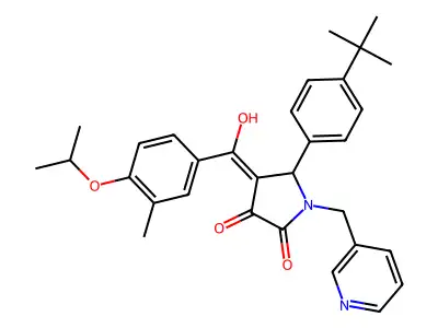 5-(4-tert-butylphenyl)-3-hydroxy-4-[3-methyl-4-(propan-2-yloxy)benzoyl]-1-[(pyridin-3-yl)methyl]-2,5-dihydro-1H-pyrrol-2-one structure