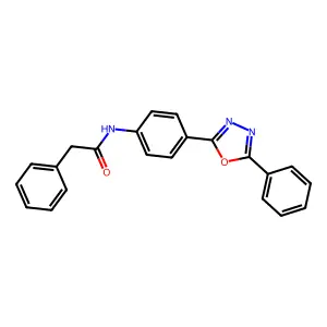 2-phenyl-N-[4-(5-phenyl-1,3,4-oxadiazol-2-yl)phenyl]acetamide structure