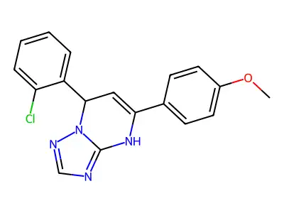 7-(2-chlorophenyl)-5-(4-methoxyphenyl)-3,7-dihydro[1,2,4]triazolo[1,5-a]pyrimidine structure