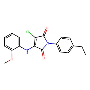3-Chloro-1-(4-ethylphenyl)-4-(2-methoxyanilino)pyrrole-2,5-dione structure