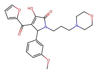 4-(2-Furylcarbonyl)-3-hydroxy-5-(3-methoxyphenyl)-1-(3-morpholin-4-ylpropyl)-3-pyrrolin-2-one structure
