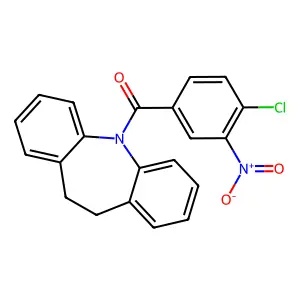 (4-Chloro-3-nitrophenyl)-(5,6-dihydrobenzo[b][1]benzazepin-11-yl)methanone structure