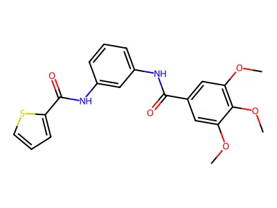 N-(3-{[(3,4,5-trimethoxyphenyl)carbonyl]amino}phenyl)thiophene-2-carboxamide structure