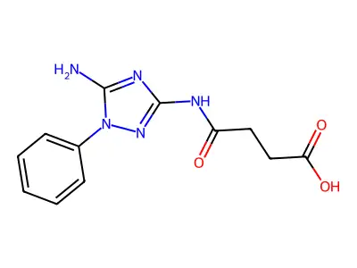 4-[(5-Amino-1-phenyl-1,2,4-triazol-3-yl)amino]-4-oxobutanoic acid structure