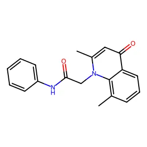 2-(2,8-dimethyl-4-oxoquinolin-1(4H)-yl)-N-phenylacetamide structure