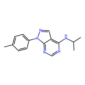 1-(4-methylphenyl)-N-(propan-2-yl)-1H-pyrazolo[3,4-d]pyrimidin-4-amine structure