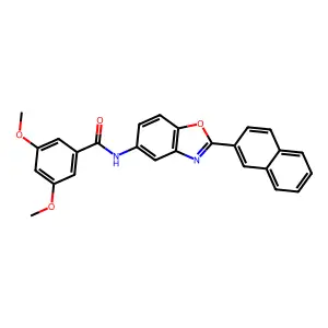 3,5-dimethoxy-N-[2-(naphthalen-2-yl)-1,3-benzoxazol-5-yl]benzamide structure