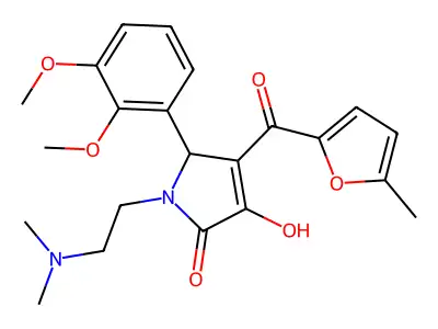 5-(2,3-dimethoxyphenyl)-1-(2-(dimethylamino)ethyl)-3-hydroxy-4-(5-methylfuran-2-carbonyl)-1H-pyrrol-2(5H)-one structure