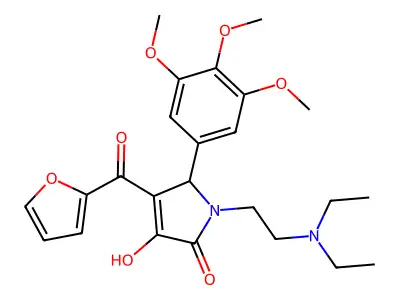 (4E)-1-[2-(diethylamino)ethyl]-4-[furan-2-yl(hydroxy)methylidene]-5-(3,4,5-trimethoxyphenyl)pyrrolidine-2,3-dione structure