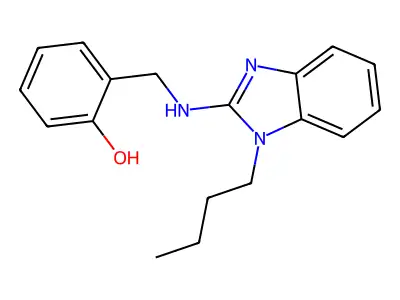 2-{[(1-butyl-1H-benzimidazol-2-yl)amino]methyl}phenol structure