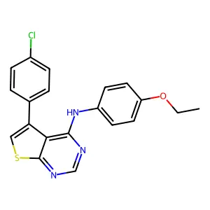5-(4-chlorophenyl)-N-(4-ethoxyphenyl)thieno[2,3-d]pyrimidin-4-amine structure