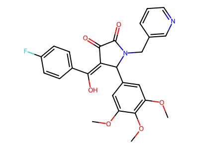 4-(4-fluorobenzoyl)-3-hydroxy-1-[(pyridin-3-yl)methyl]-5-(3,4,5-trimethoxyphenyl)-2,5-dihydro-1H-pyrrol-2-one structure