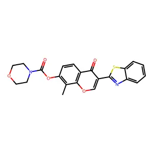 3-(benzo[d]thiazol-2-yl)-8-methyl-4-oxo-4H-chromen-7-yl morpholine-4-carboxylate structure