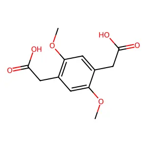 2-[4-(Carboxymethyl)-2,5-dimethoxyphenyl]acetic acid structure
