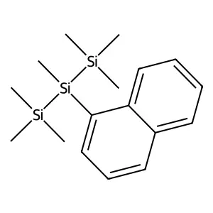 Trisilane, 1,1,1,2,3,3,3-heptamethyl-2-)(1-naphthalenyl)- structure