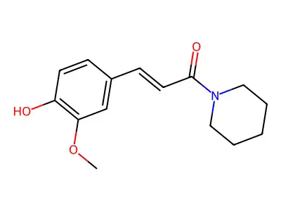 3-(4-Hydroxy-3-methoxyphenyl)-1-(piperidin-1-yl)prop-2-en-1-one structure