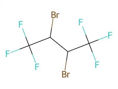 2,3-Dibromo-1,1,1,4,4,4-hexafluorobutane structure