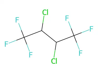 2,3-Dichloro-1,1,1,4,4,4-hexafluorobutane structure