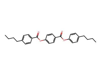 Benzoic acid, 4-butyl-, 4-[(4-butylphenoxy)carbonyl]phenyl ester structure