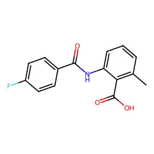 2-[(4-Fluorobenzoyl)amino]-6-methylbenzoic acid structure