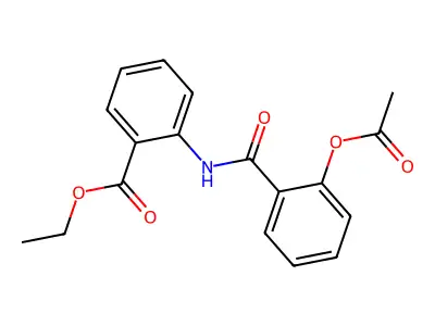 2-{N-[2-(ethoxycarbonyl)phenyl]carbamoyl}phenyl acetate structure
