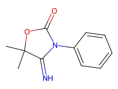 4-Imino-5,5-dimethyl-3-phenyl-1,3-oxazolidin-2-one structure