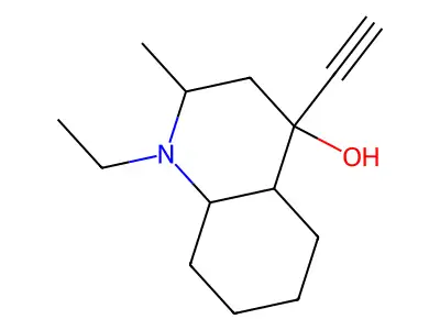 1-Ethyl-4-ethynyl-2-methyldecahydro-4-quinolinol structure