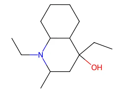 1,4-Diethyl-2-methyldecahydro-4-quinolinol structure