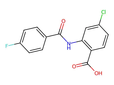 4-Chloro-2-(4-fluorobenzamido)benzoic acid structure