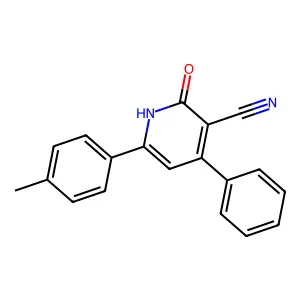 2-Oxo-4-phenyl-6-(P-tolyl)-1,2-dihydropyridine-3-carbonitrile structure