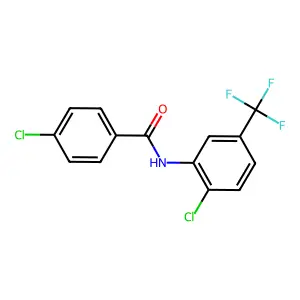 4-chloro-N-[2-chloro-5-(trifluoromethyl)phenyl]benzamide structure