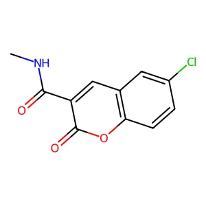 6-chloro-N-methyl-2-oxo-2H-chromene-3-carboxamide structure