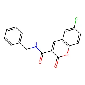 N-benzyl-6-chloro-2-oxo-2H-chromene-3-carboxamide structure