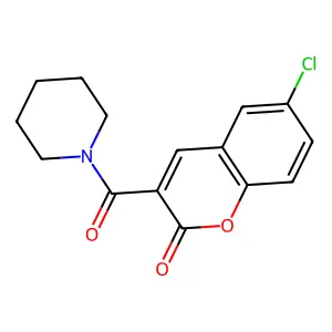 6-Chloro-3-(piperidine-1-carbonyl)chromen-2-one structure