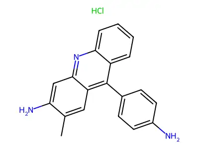 9-(4-Aminophenyl)-2-methylacridin-3-amine monohydrochloride structure