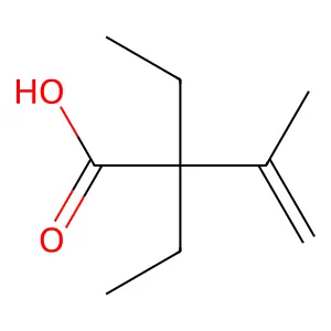 2,2-Diethyl-3-methyl-3-butenoic acid structure